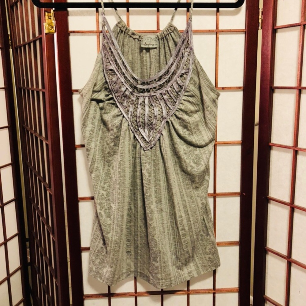 Daytrip Silver Accent Sleeveless Top